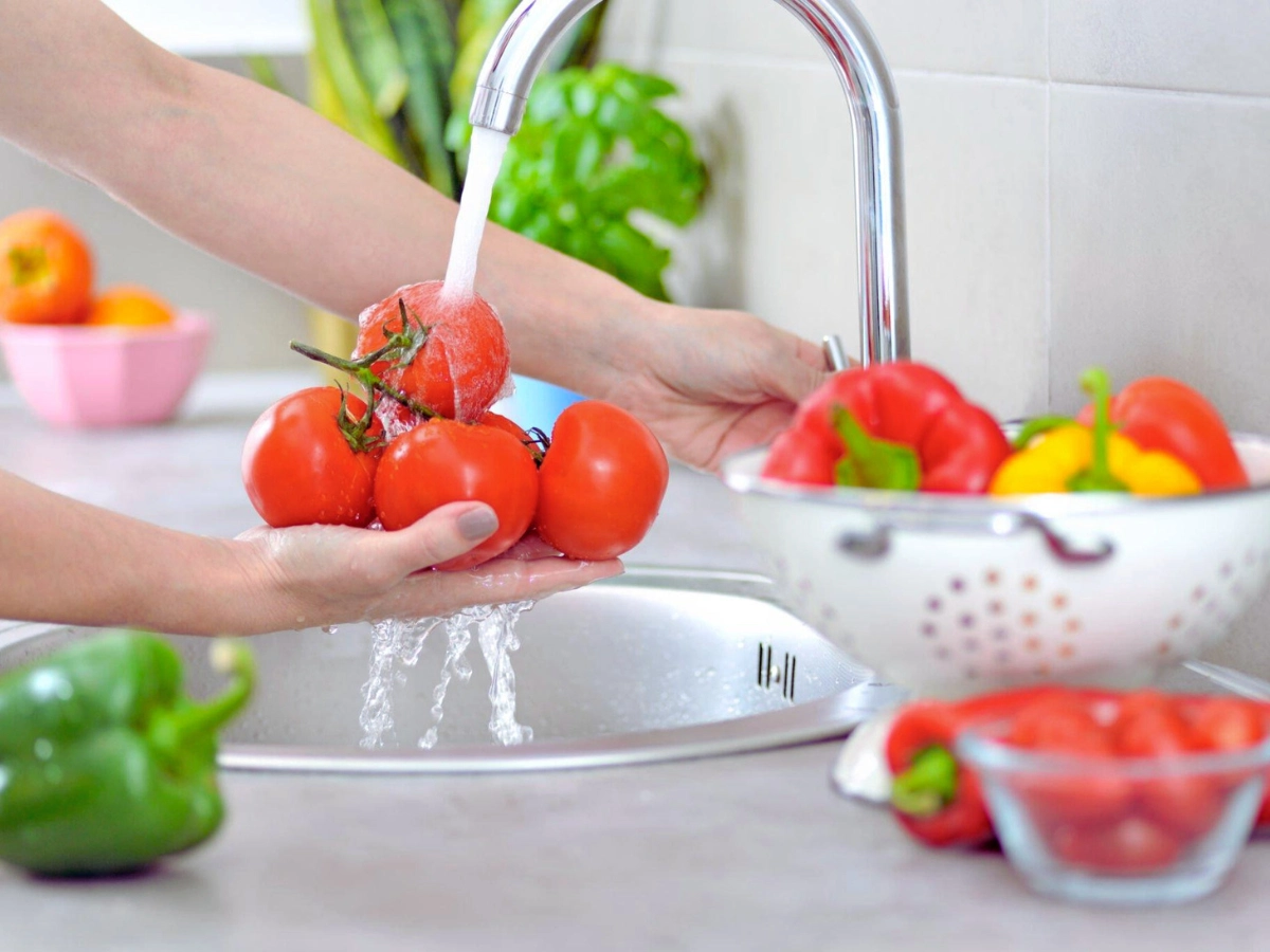 image showing washing vegetables